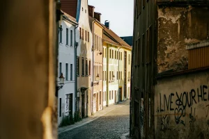 European City Old Architecture Cobblestone Street