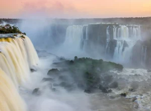 Iguazu Falls Waterfall Rainbow Mist