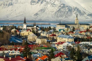 Reykjavik City Northern Lights