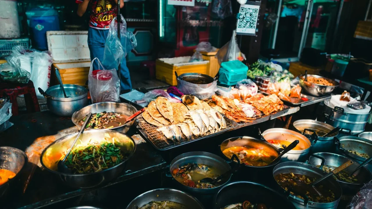 Asian Temple Beach Street Food