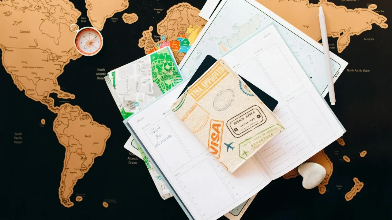 Travel Planning Map Backpack