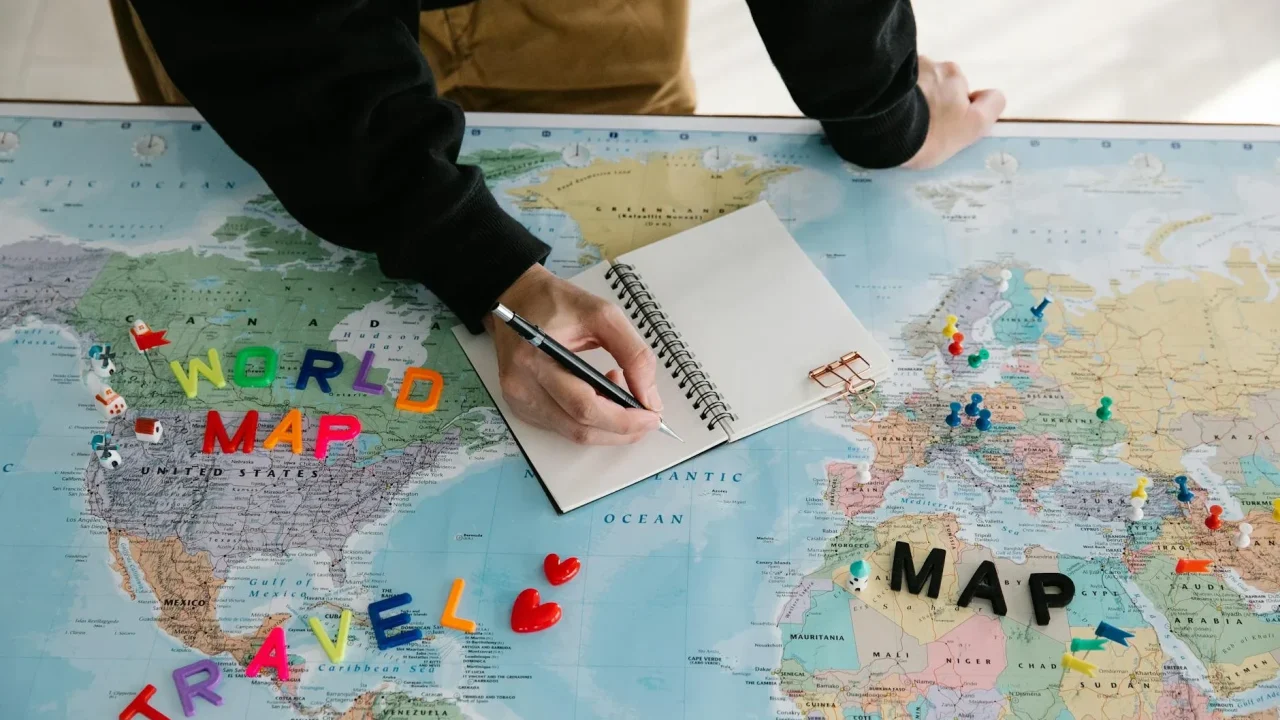 Travel Planning Map Calendar