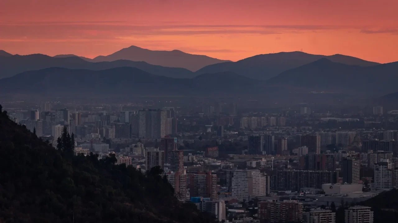Modern City Mountain Landscape