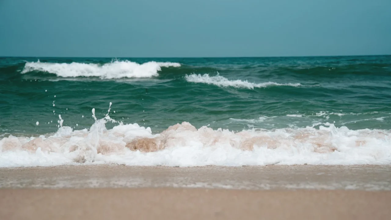 Sandy Beach Ocean Waves